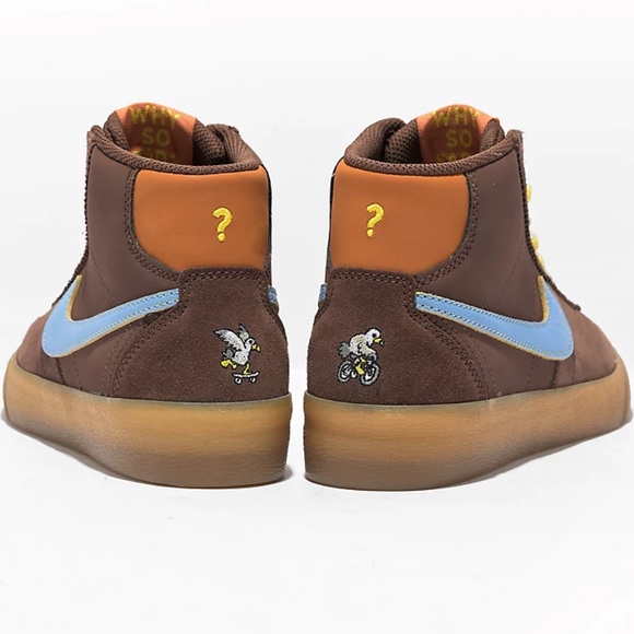 Nike SB Bruin Hi Premium Sneakers Shoes Suede Brown “Why So Sad” - Picture 9 of 9